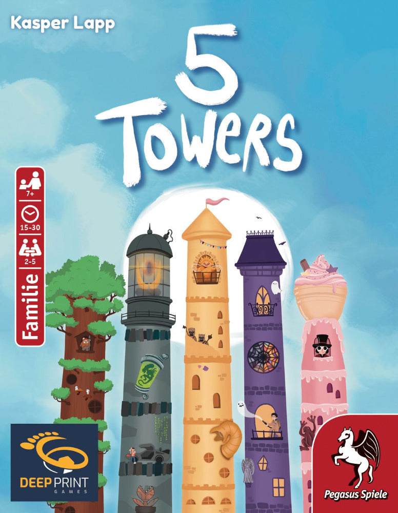 5 Towers - Cleveres Karten-Auktionsspiel für Familien
