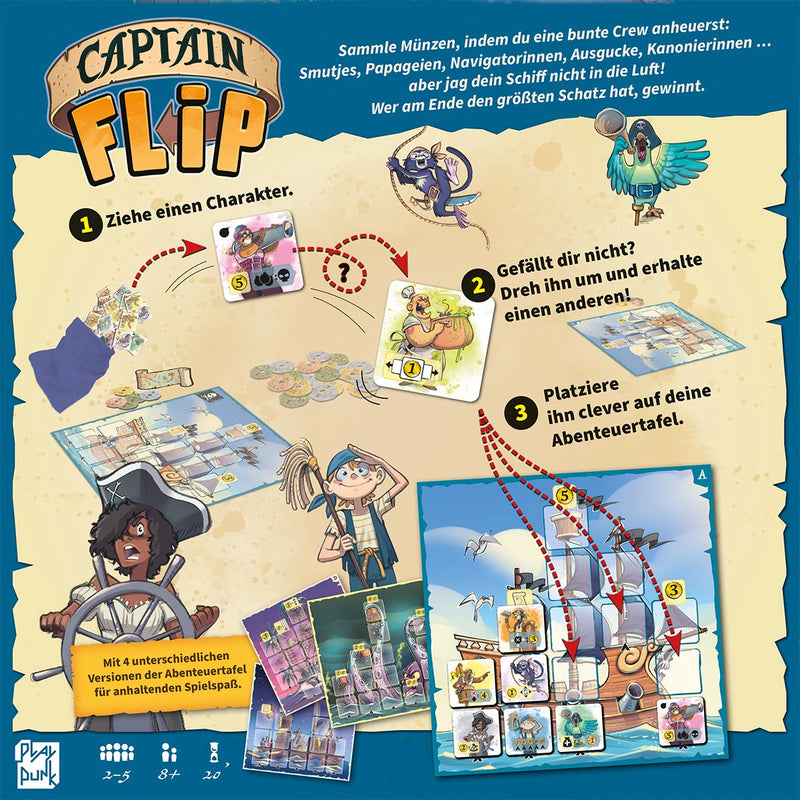 Captain Flip - Kurzweiliges Sammelspiel für Familien