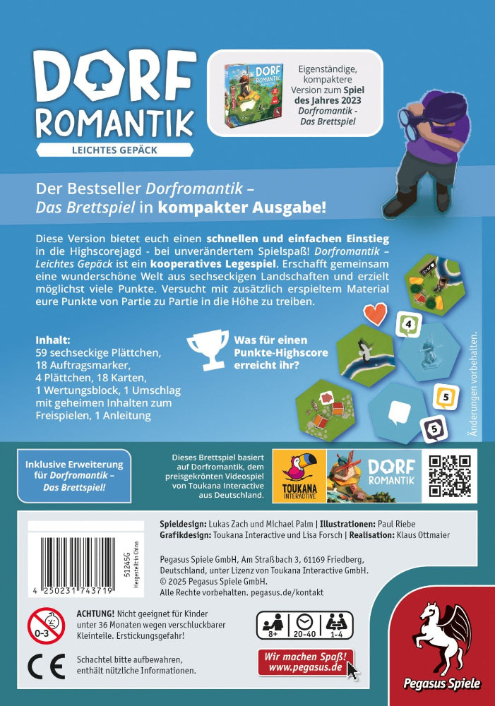 Dorfromantik Leichtes Gepäck - Das Spiel des Jahres 2023 für Unterwegs