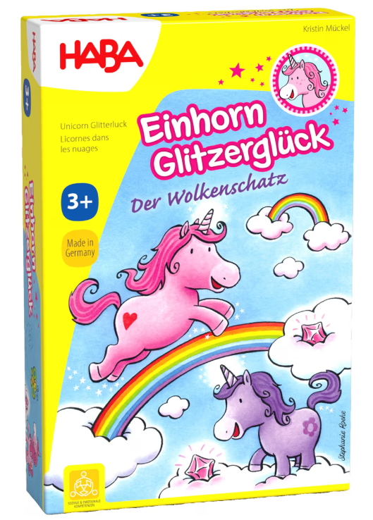 Einhorn Glitzerglück - Kleines Würfel-Laufspiel für Mädchen ab 3 Jahre