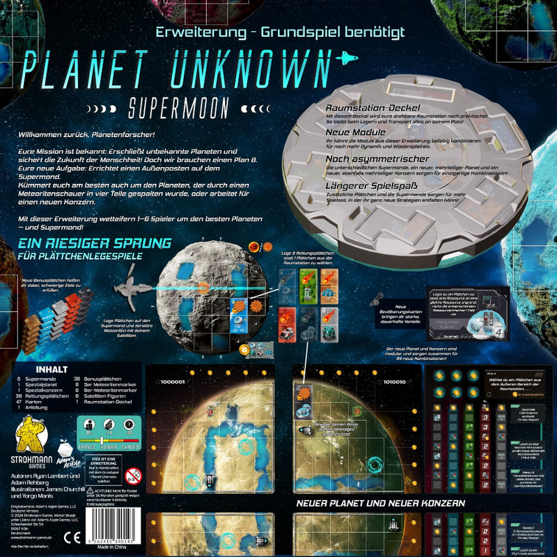 Planet Unknown Supermoon - 1. Erweiterung für das ausgezeichnete Plättchenlegespiel