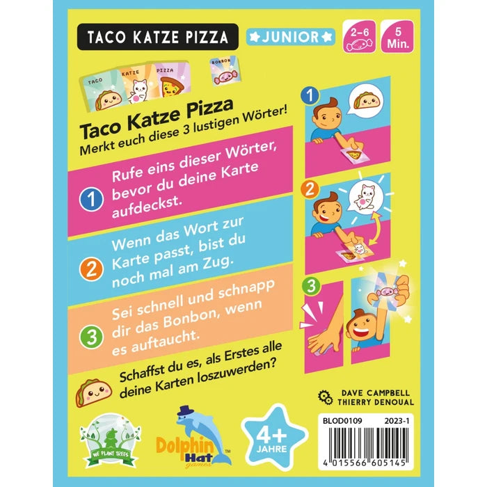 Taco Katze Pizza Junior - Die kinderfreundliche Version des Partyspiels