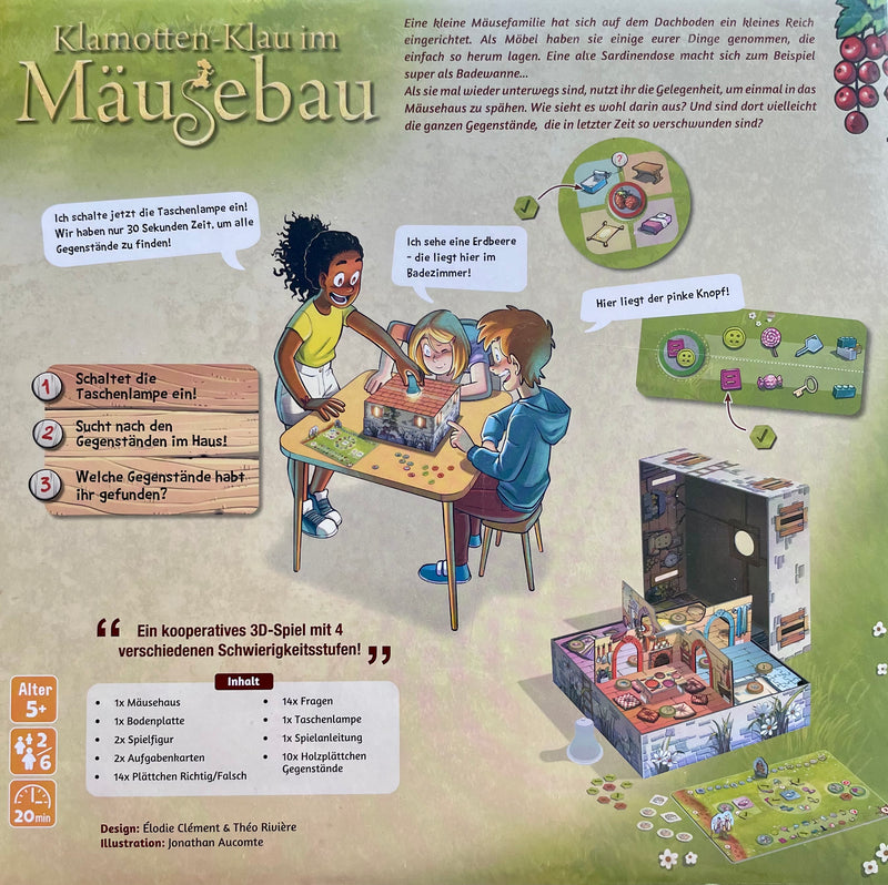 Klamottenklau im Mäusebau - Kooperatives Gedächtnisspiel für Familien