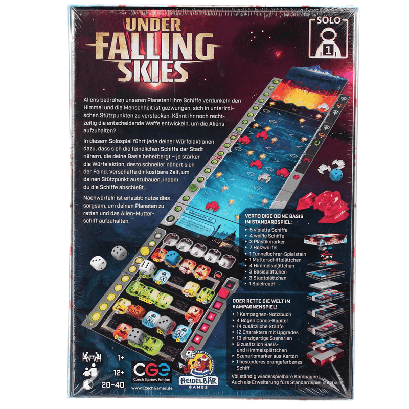 Under Falling Skies - Strategisches Solospiel im Stil von Space Invaders